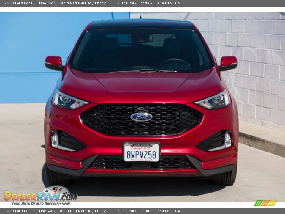 2020 Ford Edge ST Line AWD Rapid Red Metallic / Ebony Photo #7