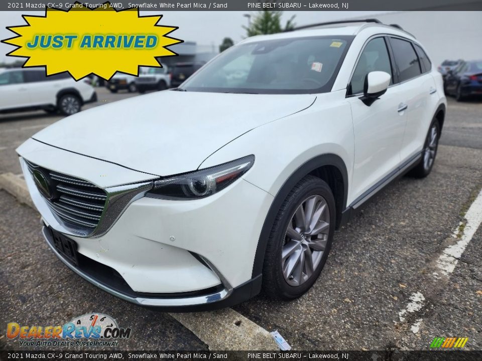 2021 Mazda CX-9 Grand Touring AWD Snowflake White Pearl Mica / Sand Photo #1