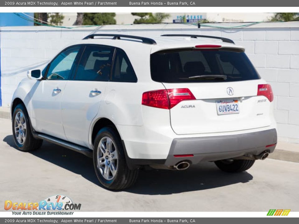 2009 Acura MDX Technology Aspen White Pearl / Parchment Photo #2