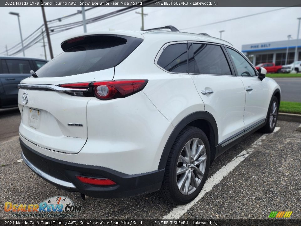 2021 Mazda CX-9 Grand Touring AWD Snowflake White Pearl Mica / Sand Photo #3