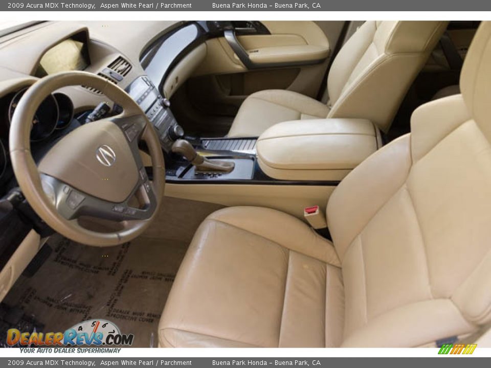 2009 Acura MDX Technology Aspen White Pearl / Parchment Photo #3