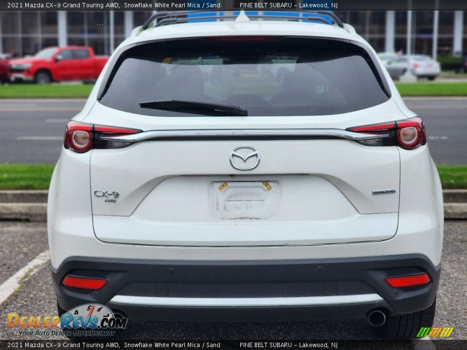 2021 Mazda CX-9 Grand Touring AWD Snowflake White Pearl Mica / Sand Photo #4