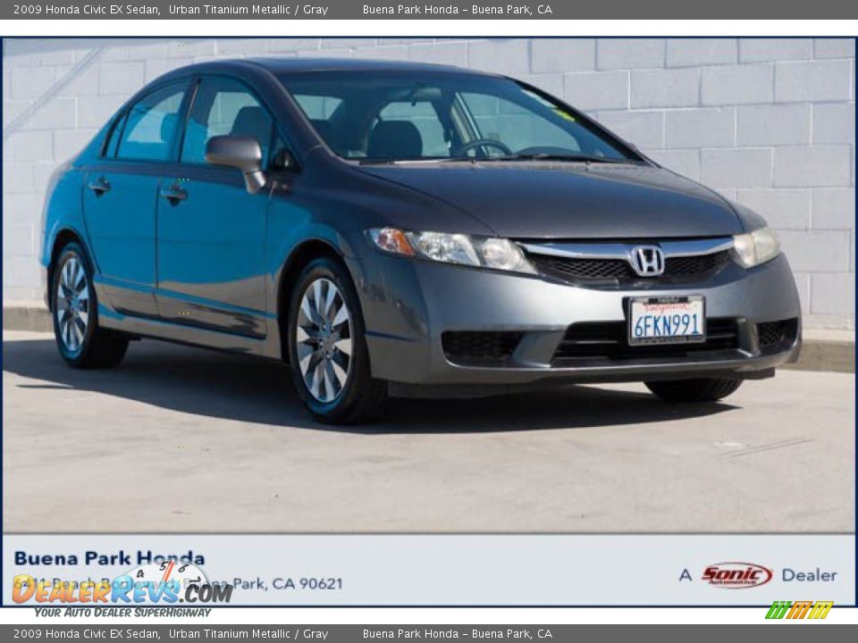 2009 Honda Civic EX Sedan Urban Titanium Metallic / Gray Photo #1
