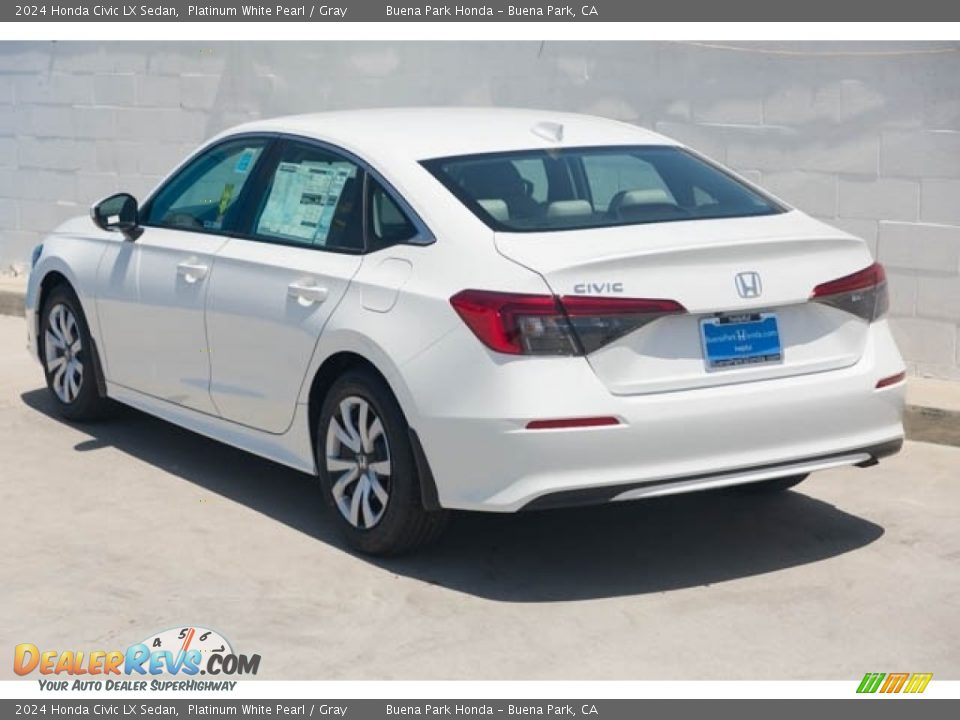 2024 Honda Civic LX Sedan Platinum White Pearl / Gray Photo #2