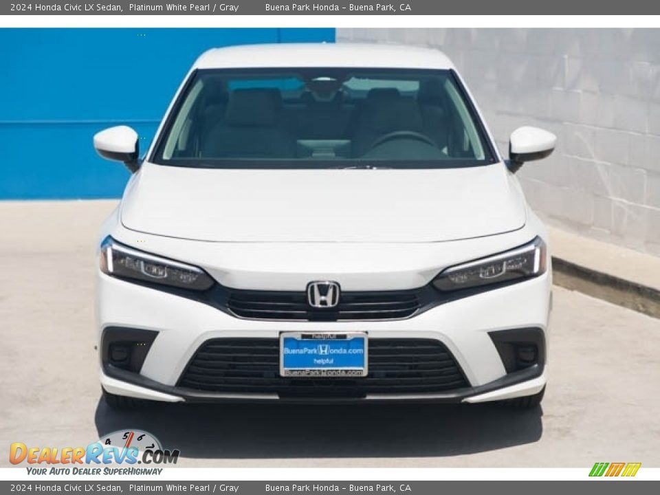 2024 Honda Civic LX Sedan Platinum White Pearl / Gray Photo #3