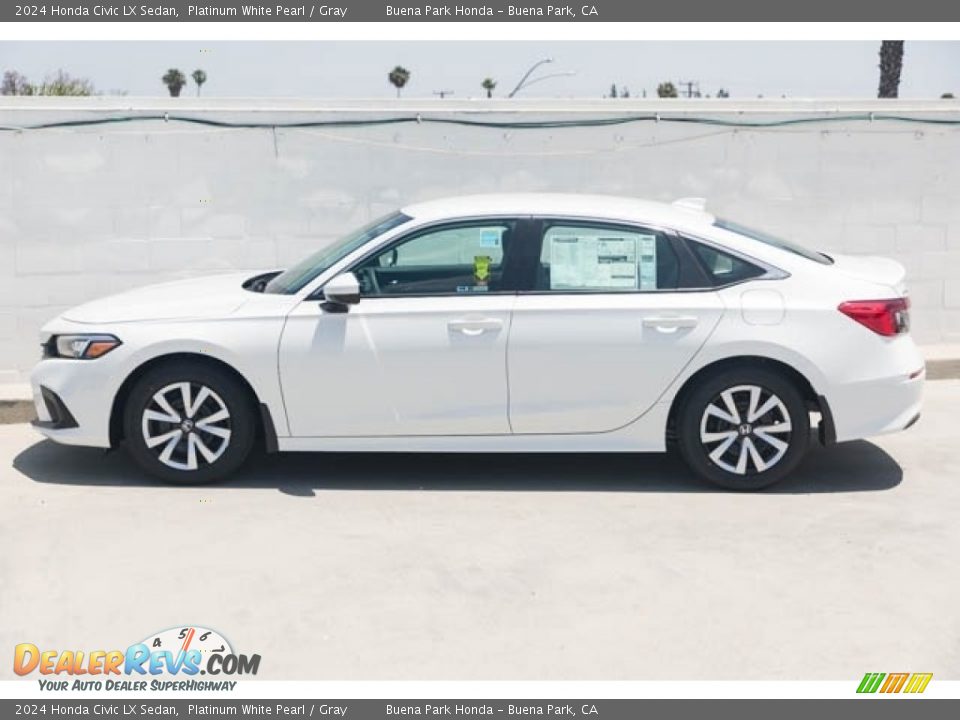 Platinum White Pearl 2024 Honda Civic LX Sedan Photo #4