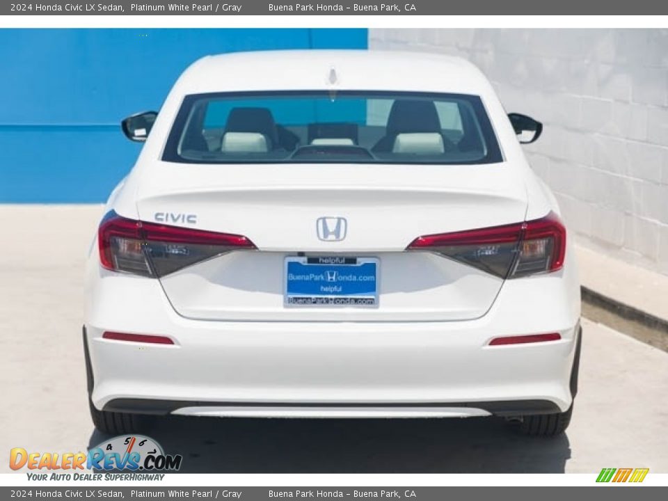 2024 Honda Civic LX Sedan Platinum White Pearl / Gray Photo #5