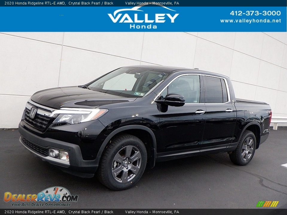 2020 Honda Ridgeline RTL-E AWD Crystal Black Pearl / Black Photo #1