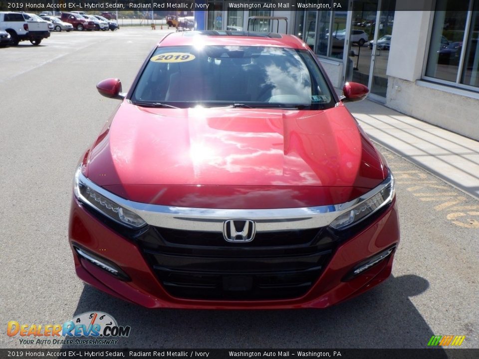 2019 Honda Accord EX-L Hybrid Sedan Radiant Red Metallic / Ivory Photo #15