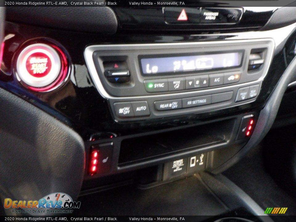 2020 Honda Ridgeline RTL-E AWD Crystal Black Pearl / Black Photo #21