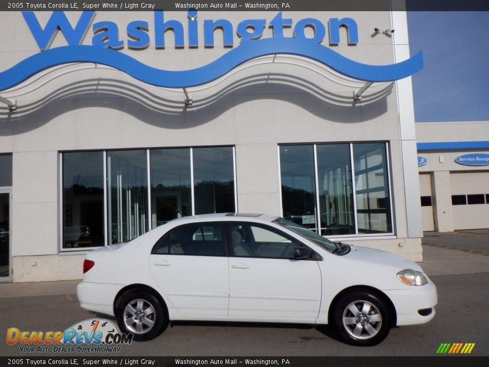 2005 Toyota Corolla LE Super White / Light Gray Photo #2