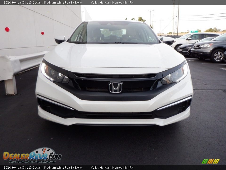 2020 Honda Civic LX Sedan Platinum White Pearl / Ivory Photo #2