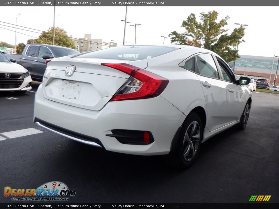 2020 Honda Civic LX Sedan Platinum White Pearl / Ivory Photo #4