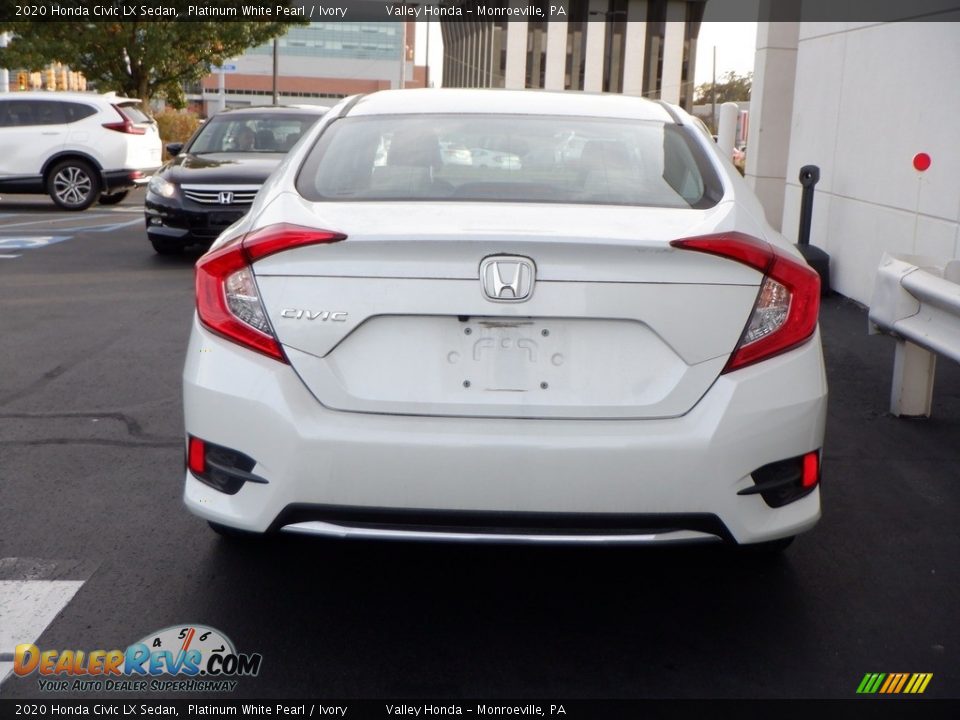 2020 Honda Civic LX Sedan Platinum White Pearl / Ivory Photo #5