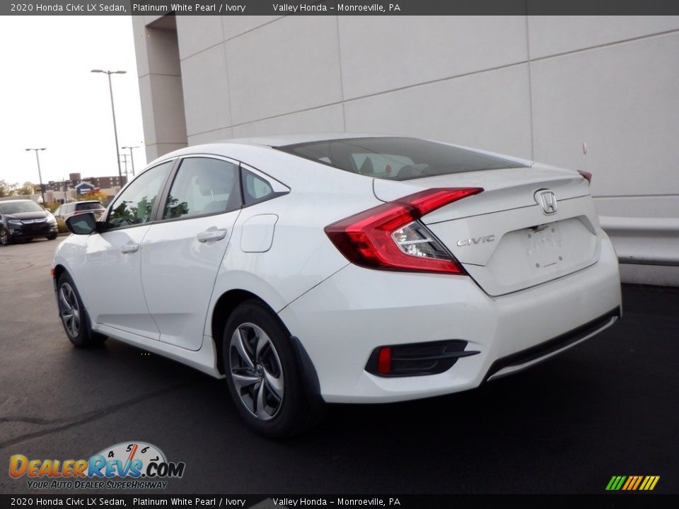2020 Honda Civic LX Sedan Platinum White Pearl / Ivory Photo #6