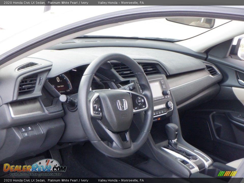 2020 Honda Civic LX Sedan Platinum White Pearl / Ivory Photo #9