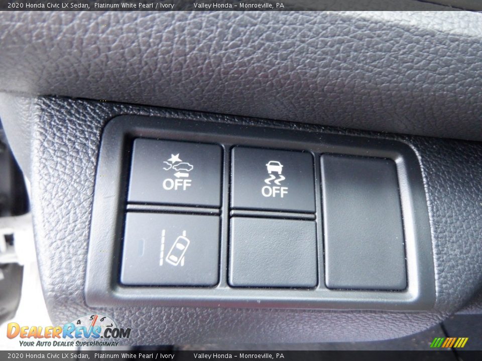 2020 Honda Civic LX Sedan Platinum White Pearl / Ivory Photo #10