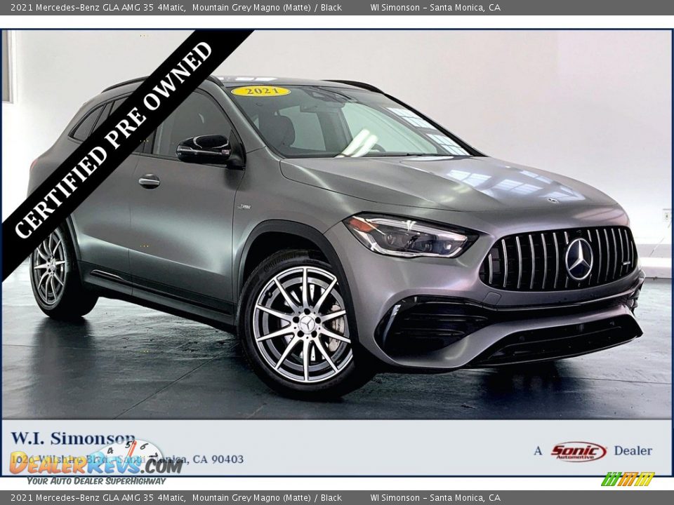 2021 Mercedes-Benz GLA AMG 35 4Matic Mountain Grey Magno (Matte) / Black Photo #1