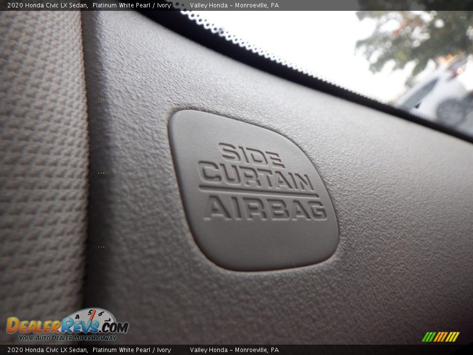 2020 Honda Civic LX Sedan Platinum White Pearl / Ivory Photo #16