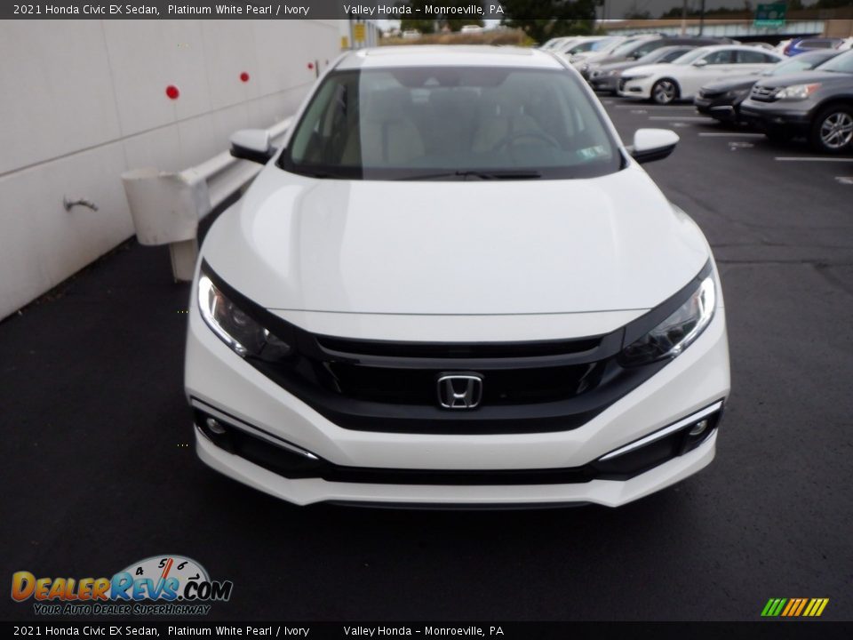 2021 Honda Civic EX Sedan Platinum White Pearl / Ivory Photo #2