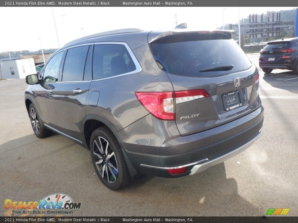 2021 Honda Pilot Elite AWD Modern Steel Metallic / Black Photo #15