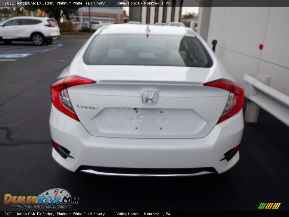 2021 Honda Civic EX Sedan Platinum White Pearl / Ivory Photo #5