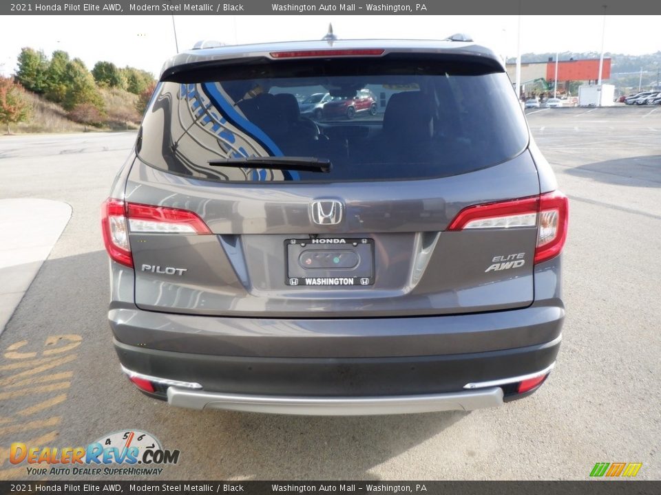 2021 Honda Pilot Elite AWD Modern Steel Metallic / Black Photo #16