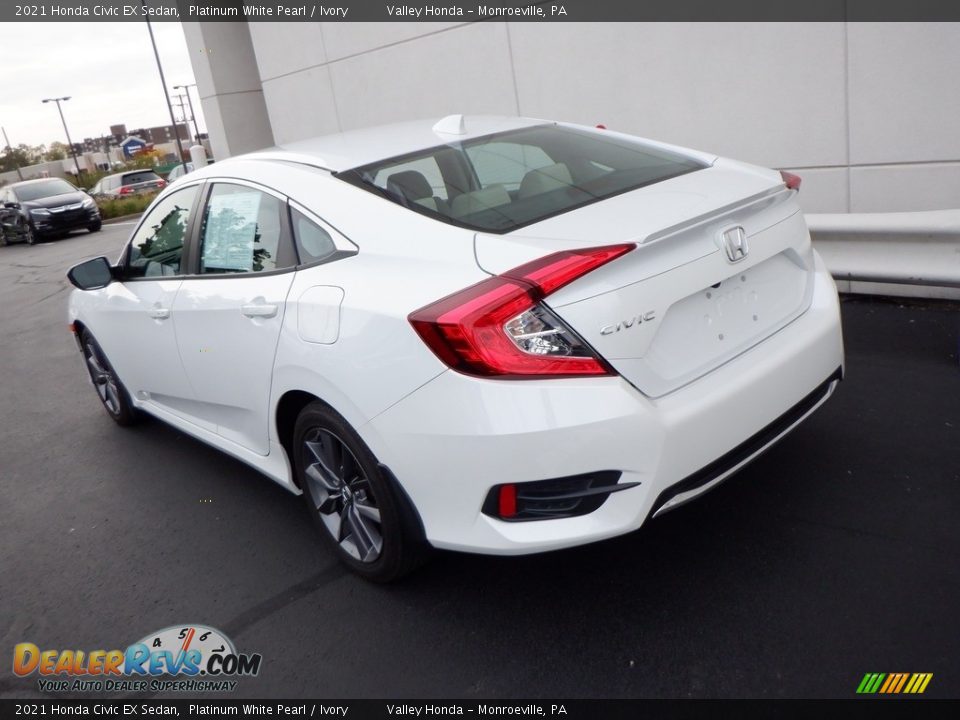 2021 Honda Civic EX Sedan Platinum White Pearl / Ivory Photo #6