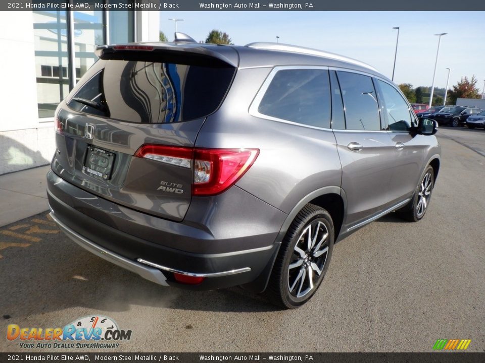 2021 Honda Pilot Elite AWD Modern Steel Metallic / Black Photo #17