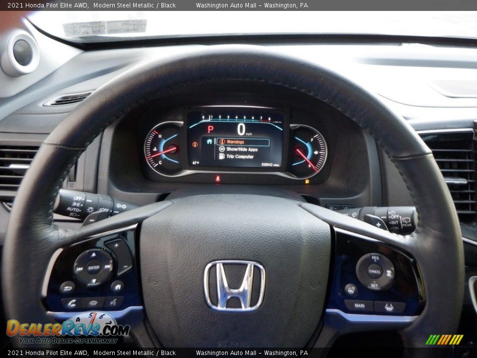 2021 Honda Pilot Elite AWD Steering Wheel Photo #30