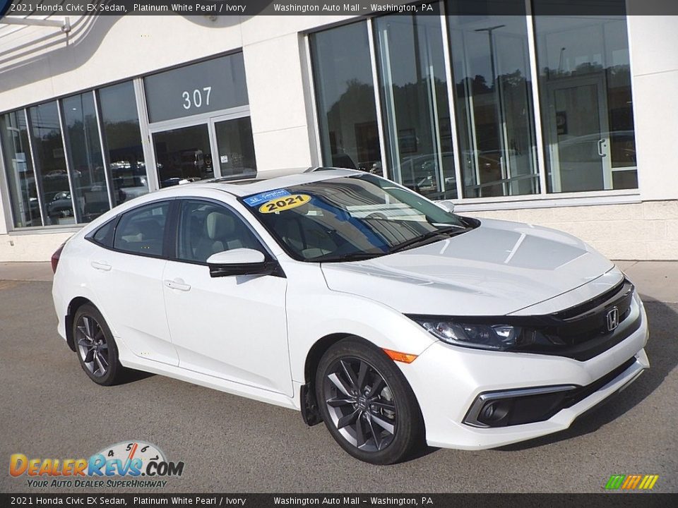 Front 3/4 View of 2021 Honda Civic EX Sedan Photo #1