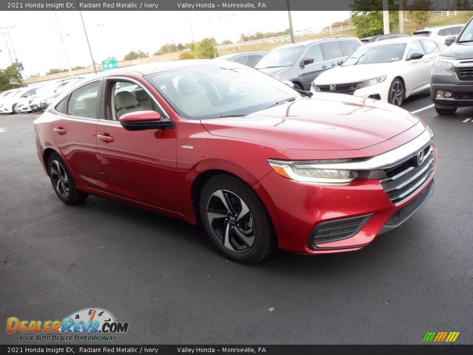 Radiant Red Metallic 2021 Honda Insight EX Photo #5