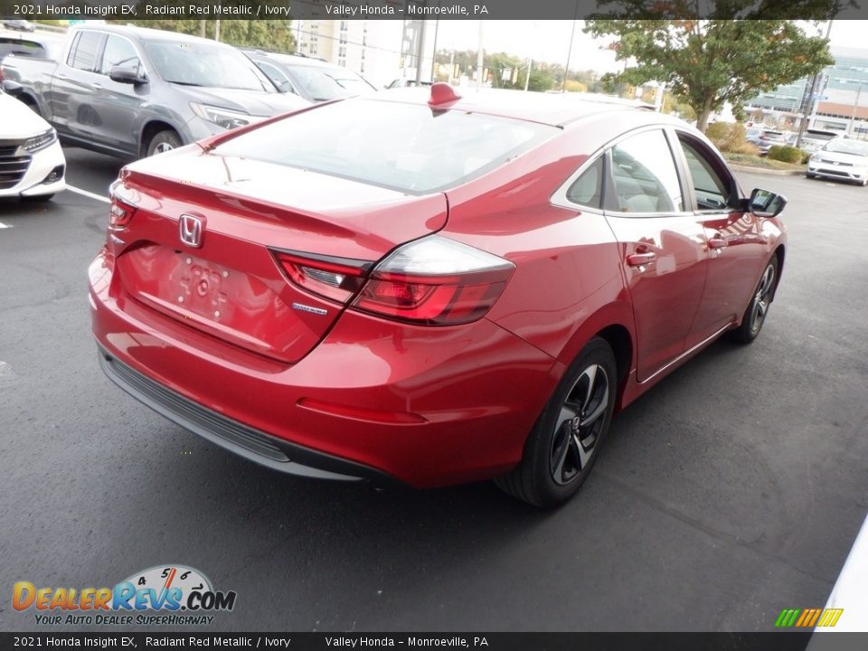 Radiant Red Metallic 2021 Honda Insight EX Photo #7