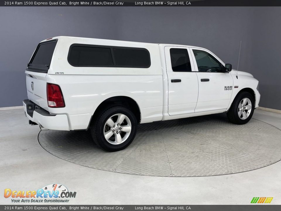 2014 Ram 1500 Express Quad Cab Bright White / Black/Diesel Gray Photo #5