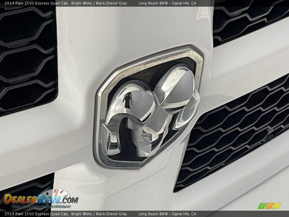 2014 Ram 1500 Express Quad Cab Bright White / Black/Diesel Gray Photo #7