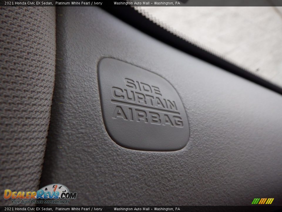 2021 Honda Civic EX Sedan Platinum White Pearl / Ivory Photo #24