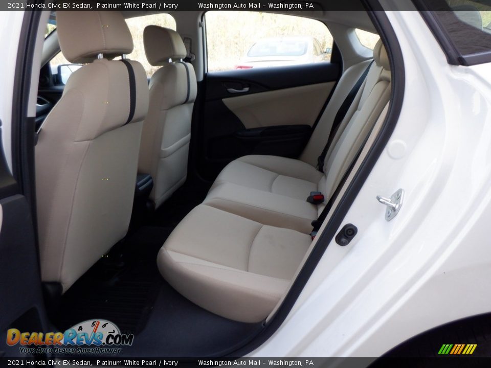 2021 Honda Civic EX Sedan Platinum White Pearl / Ivory Photo #27