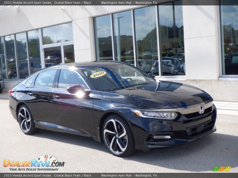 2020 Honda Accord Sport Sedan Crystal Black Pearl / Black Photo #1