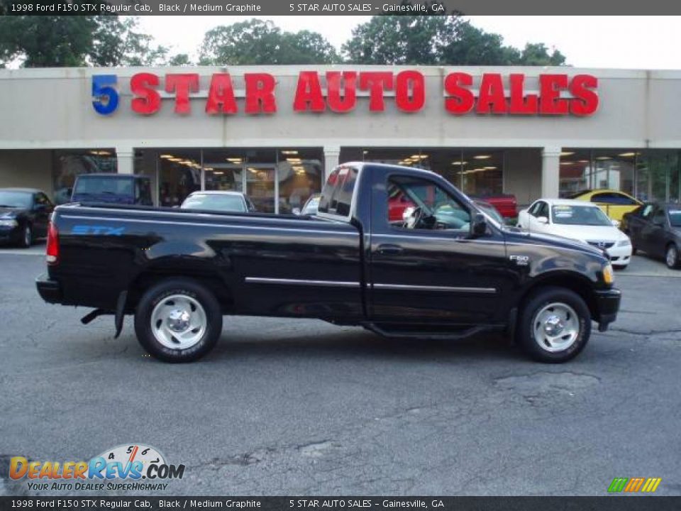 1998 Ford F150 STX Regular Cab Black / Medium Graphite Photo #1