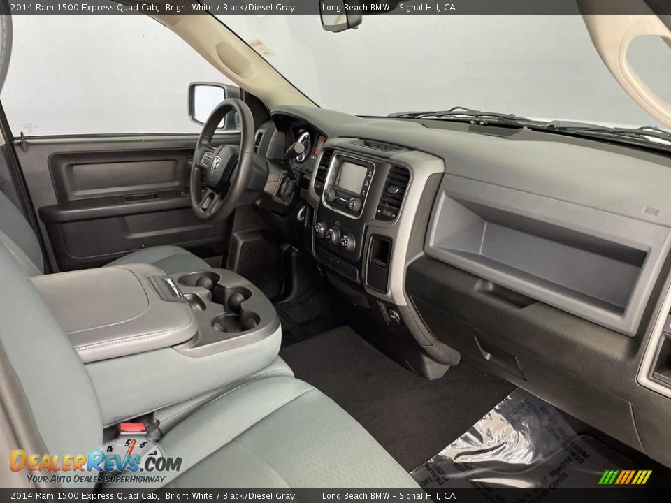 2014 Ram 1500 Express Quad Cab Bright White / Black/Diesel Gray Photo #29