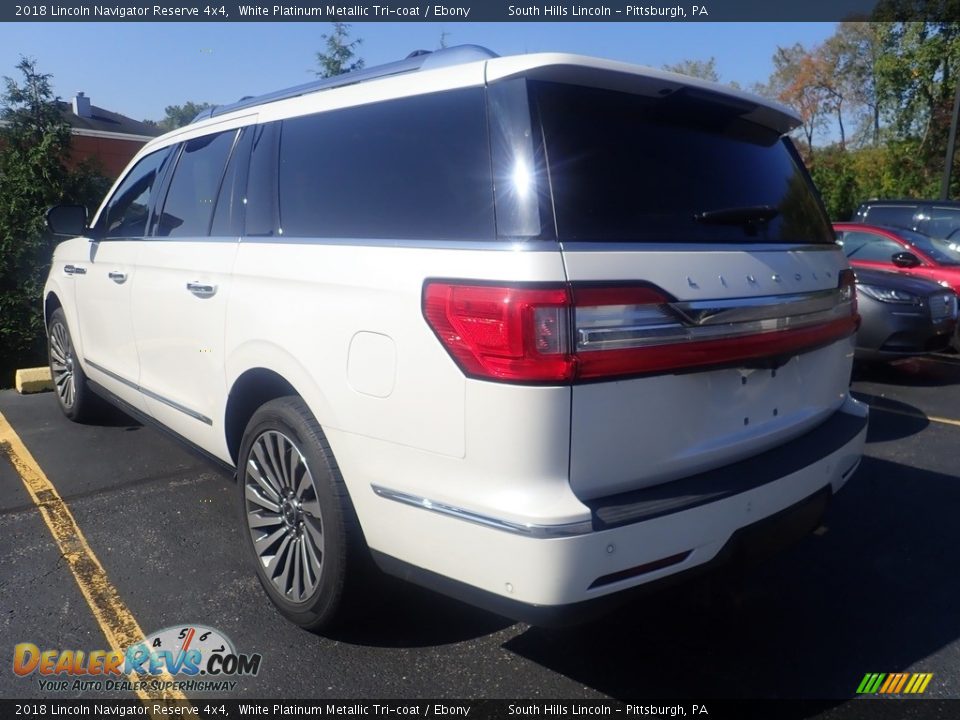 2018 Lincoln Navigator Reserve 4x4 White Platinum Metallic Tri-coat / Ebony Photo #2