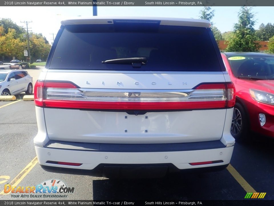 2018 Lincoln Navigator Reserve 4x4 White Platinum Metallic Tri-coat / Ebony Photo #3