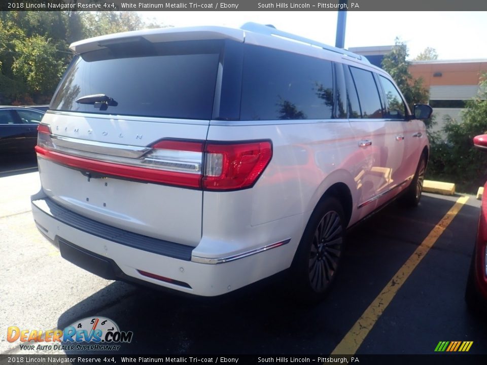 2018 Lincoln Navigator Reserve 4x4 White Platinum Metallic Tri-coat / Ebony Photo #4