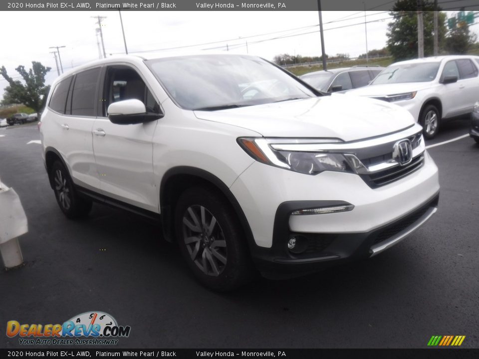 2020 Honda Pilot EX-L AWD Platinum White Pearl / Black Photo #3