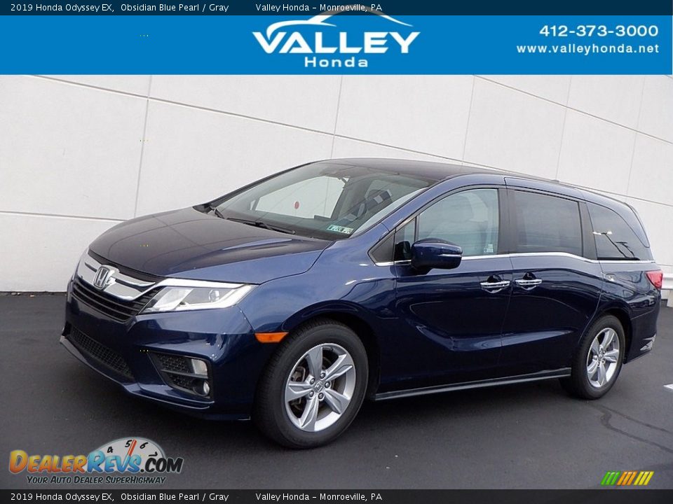 2019 Honda Odyssey EX Obsidian Blue Pearl / Gray Photo #1