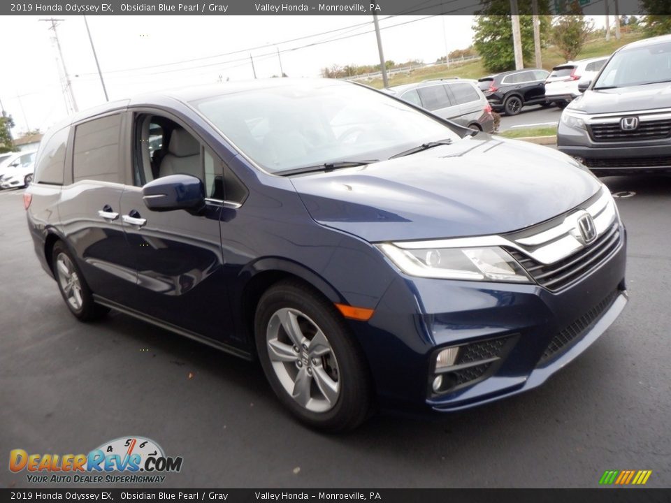 2019 Honda Odyssey EX Obsidian Blue Pearl / Gray Photo #5