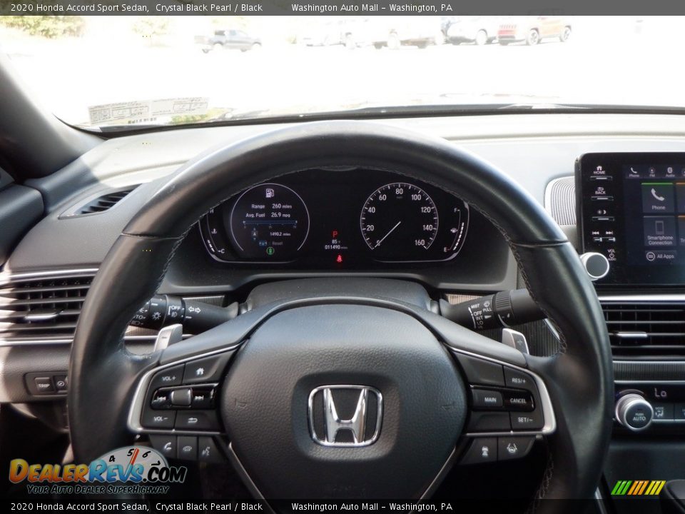 2020 Honda Accord Sport Sedan Crystal Black Pearl / Black Photo #24