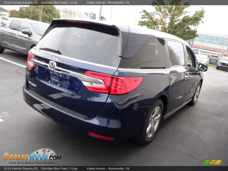 2019 Honda Odyssey EX Obsidian Blue Pearl / Gray Photo #6