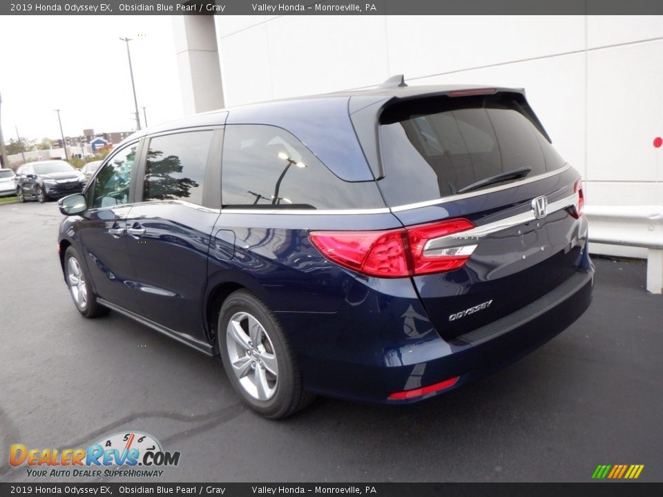 2019 Honda Odyssey EX Obsidian Blue Pearl / Gray Photo #8