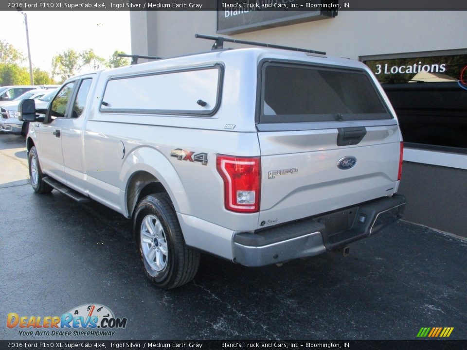 2016 Ford F150 XL SuperCab 4x4 Ingot Silver / Medium Earth Gray Photo #3